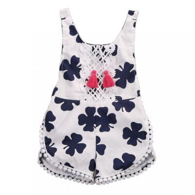 

Infant Kids Baby Girl Cotton Romper Bodysuit Jumpsuit Sleeveless Sunsuit Outfits Age 0-4Y