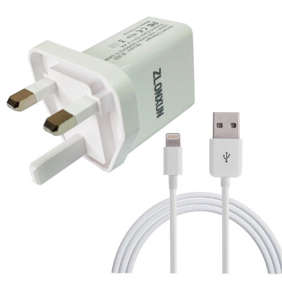 

UK Charger Adapter with Dual USB Cable3FT Compatible with iPhone x 8 8 Plus 7 7 Plus 6 6S Plus