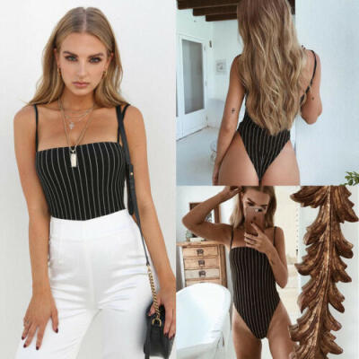 

AU STOCK Womens Sleeveless Short Romper Jumpsuit Bodysuit Leotard Tops Blouse