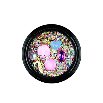 

Toponeto 9 Colors Nail Art Tips Stickers 3D Glitter Sequins Manicure DIY