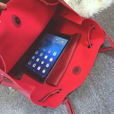 

Tailored Fashion Women Leather Litchi Stria Handbag Single Shoulder BagClutch Bag BK