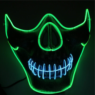 

EL Wire Woven Light Up Halloween Mask Glowing Cosplay Costume Mask For Festival Party