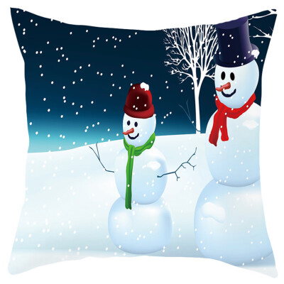 

Siaonvr Merry Christmas Short Plush Pillowcase Sofa Pad Set Home Decoration 18x18 Inch