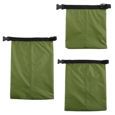 

3pcs Coated Silicone Fabric Pressure Waterproof Dry Bag Storage Pouch Case