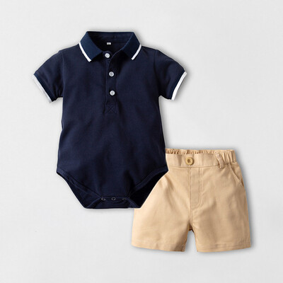 

Newborn Toddler Baby Boy Summer Gentleman Clothes Set PantsShirt Tops Outfit