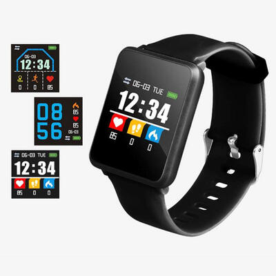 

Fitness Tracker Waterproof Smart Bracelet With Color Screen Heart Rate Blood Pressure Blood Oxygen Monitor Call Reminder