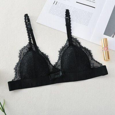 

Women Fashion Casual Triangle Cup Beauty Back Wrapped Chest Without Steel Ring Gathered Breathable Comfortable Bra