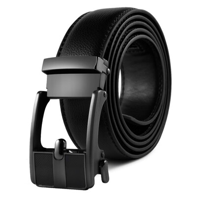 

New mens leather belt button head cow leather trouser belt alloy automatic belt buckle mens belts luxury