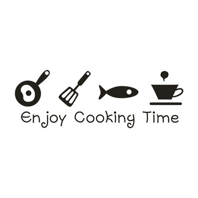 

〖Follure〗Enjoy Cooking Time Removable Art Vinyl Mural Home Room Decor Wall Stickers
