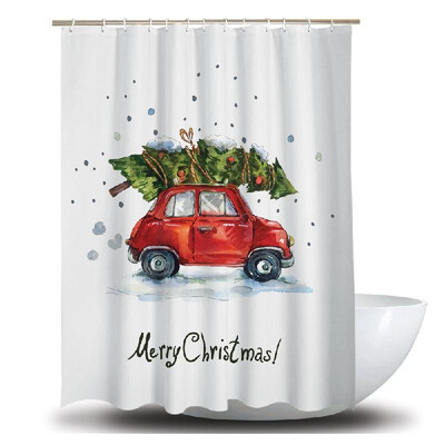 

Shower Curtain Christmas Decoration Bath Curtains Waterproof Polyester Fabric Anti-mildew Bathroom Curtains for Bathtub Showers 12