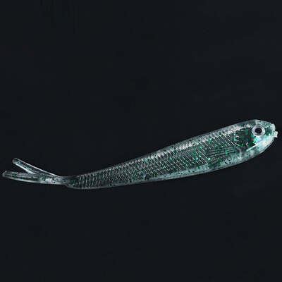 

10pcslot Soft Lure 75mm Swimbaits Artificial Worm Soft Bait Fish Wobblers Carp Lead Sequins Flying Fishing Lure hot