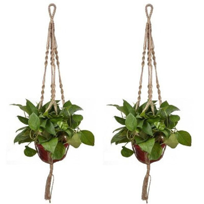 

Hand Made Macrame Plant Hanger Hanging Planter Wall Art Home Decor Indoor Outdoor Cotton Rope Woven Hanger