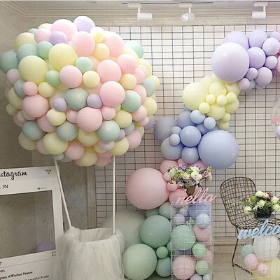 

June bride Christmas decoration wedding balloon decoration wedding room layout proposal birthday party holiday party children macaron balloon mixed color 100 gift ribbon pump