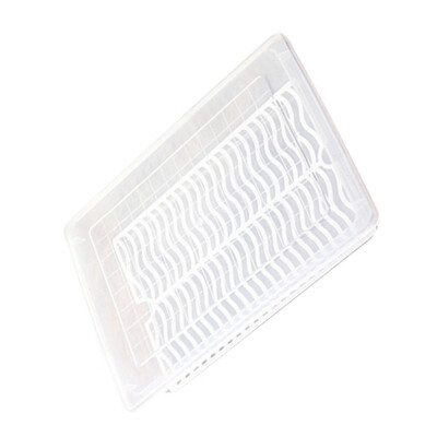 

Kitchen Rectangular Refrigerator Drain Storage Box Plastic Fruit Holder Food Seal Frozen Container