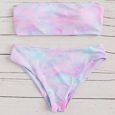 

Roseonmyhand Womens Two Piece Print Sexy Split Swimsuit Bikini Swimsuit Beachwear
