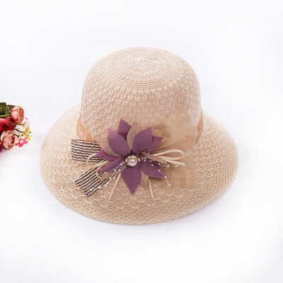 

Women Girl Summer Wide Brim Straw Hat Beach Hat Sun Hat Floppy Fold Straw Casual