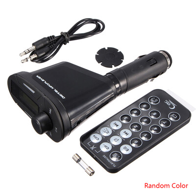 

Wireless Bluetooth Car MP3 Player FM Transmitter WMA Modulator Radio SD&Remote Color Random