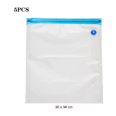 

5pcsset Vacuum Storage Bags Transparent Space Saver Seal Bag for Food Comforters Pillows 30 34