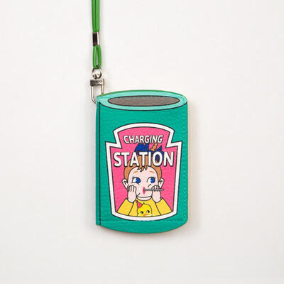 

Cartoon Cute Girl Personality Card Bag Bus Card Set With Rope