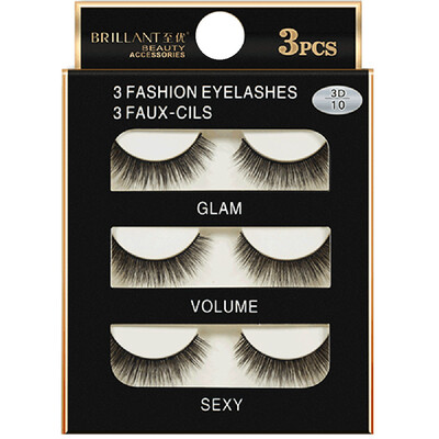 

〖Follure〗3 Pairs 3D Long False Eyelashes Makeup Natural Fake Thick Black Eye Lashes