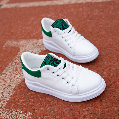 

2018 New Spring Womens Shoes Korean Spring&Autumn White Shoes Womens Thick Bottom Shoes White Joker Single Shoes