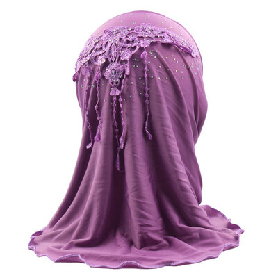 

Fashion Kids Girls Rhinestone Muslim Hijab Islamic Arab Scarf Headscarf Shawl