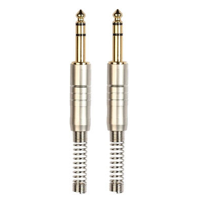 

2pcs 635mm Stereo Metal Connector Male Audio Plug Wire Connector wSpring