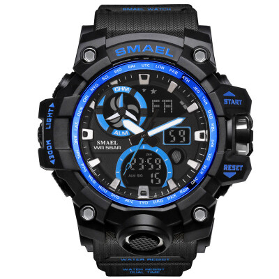 

Gobestart SMAEL Men Sport Watch Dual Display Analog Digital LED Electronic Wrist Watches