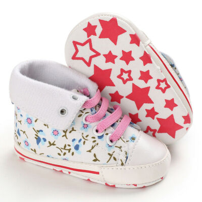 

Baby Boy Girl Summer 0-18M Anti-slip Soft Sole Crib Canvas Shoes Sneakers New