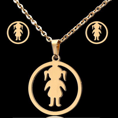 

Charms Jewelry Set Animal Horse Dragonfly Wedding Jewelry Set Women Gold-Color Jewelry Stainless Steel Necklace Stud Earrings