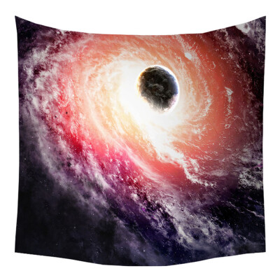 

Gobestart Tapestry Universe Moon Stars Space Plane Creative Home Bedroom Decor Romantic