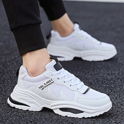 

Summer sports&leisure couple white shoes mens net shoes breathable white old mans shoes Korean version of the trend of wild tide shoes