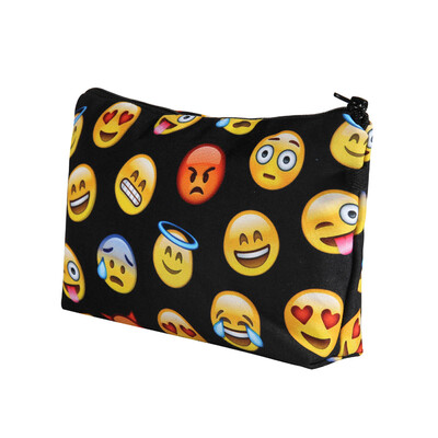 

〖Follure〗Emoji Black Smileys Make Up Bag Cover Case Cosmetics School Pencil Hipster