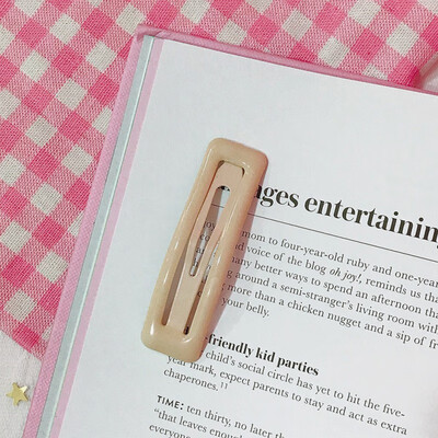 

Korean girl heart geometry drop oil candy color word clip bangs clip wild soft girl broken hair clip