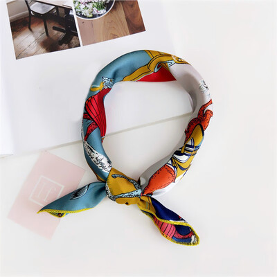 

Gobestart Fashion Women Square Head Scarf Wraps Scarves Printed Kerchief Neck Scarf