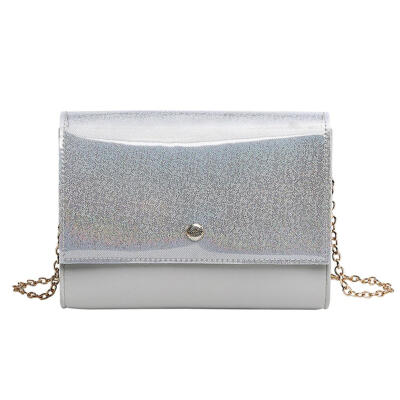 

Flap Shoulder Messenger Handbags Women Solid Color Chain Crossbody Bags