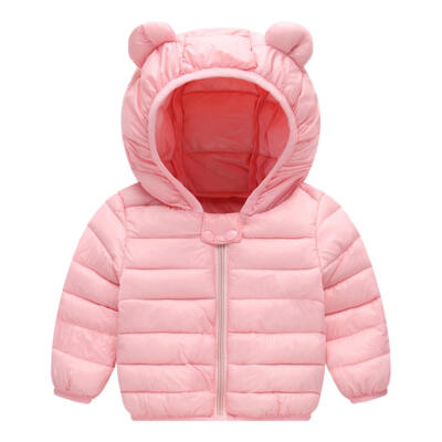 

Light Children Bear Ear Winter Jacket Kids Boys Girls Down Hoodies Coat