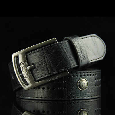 

New Retro Unisex belt Qualtiy Imitation Leather Pin Buckle Men belt Casual Rivet decoration Multifunction Wild belt 110cm