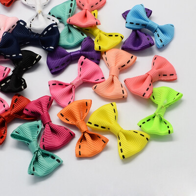 

Handmade Woven Costume Accessories Grosgrain Bowknot Mixed Color 23x37x6mm