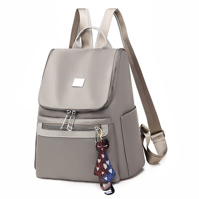 

Ms Shoulder Bag Korean Edition Leisure Fashion Bookbag Occidental Travel Light Oxford Canvas Backpack