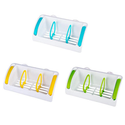 

Kitchen Bathroom Sunction Basket Holder Organizer Shelf Random Color
