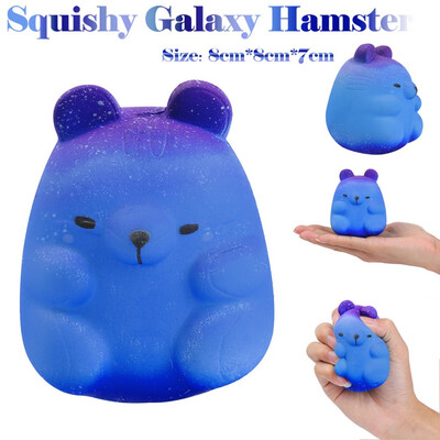 

Siaonvr 8cm Galaxy Hamster Slow Rising Scented Stress Relieve Toy