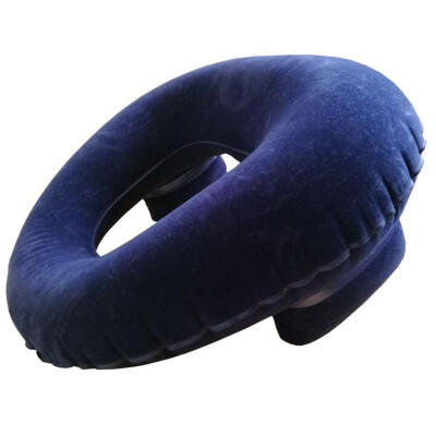 

Portable Travel Inflatable Pillow Prone Nap Flocking PVC Neck Pillow