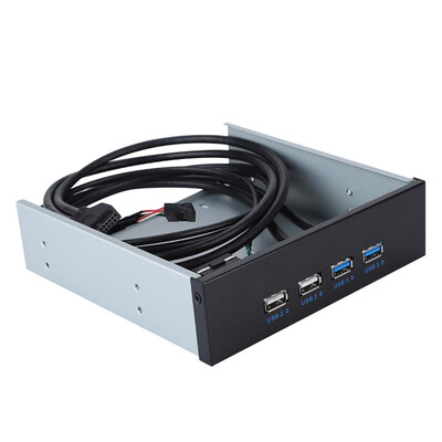 

Greensen 525 Inch 19 Pin9Pin to USB 30 USB 20 4 Port Metal Optical Drive Bay