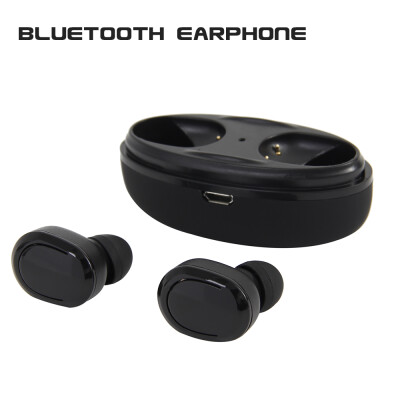 

Bluetooth Earphones Double Stereo Wireless Earbuds Bass Bluetooth Headset Handsfree For Smart Phone PC Pad Audio Call