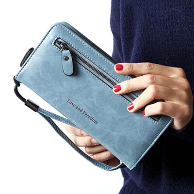 

Women Lady Faux Leather Long Clutch Bag Phone Coin Card Purse Wallet Handbag