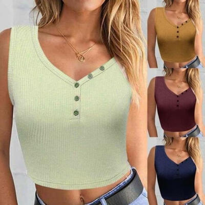 

New Womens Summer Slim Sleeveless Vest T Shirt Blouse Lady Boho Tops Plus Size