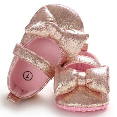 

0-18M Infant Baby Girl Shoes Bowknot Anti-Slip Soft Sole Hook First Walkers Toddler Infant Baby Girl Kids Shoes 5 Color