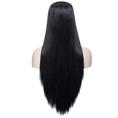 

U Shape Part Half Head Wig Clip In Hair Extension Full Head One Piece Invisible 7 clips With Wig Net Synthetic Straight Curly