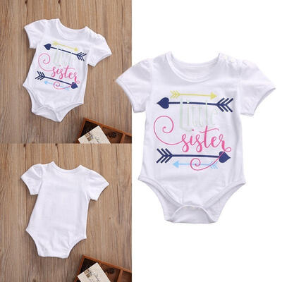 

Newborn Baby Boy Girl Little Sister Romper Bodysuit Jumpsuit Clothes Outfit